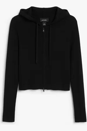 Monki Hooded knit cardigan