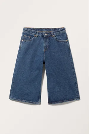 Monki Low Loose Denim Shorts