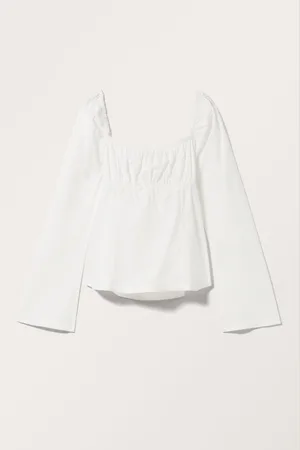Monki Scoop Cotton Blouse