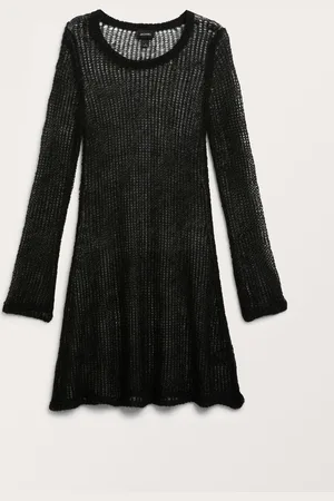Monki Long sleeved loose knit mini dress