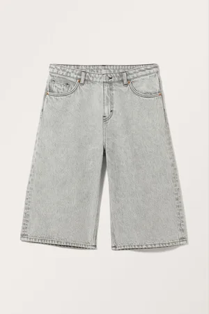 Monki Low Loose Denim Shorts