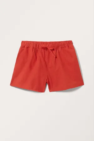 Monki Linen Blend Mini Shorts