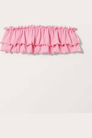 Monki Frilled Bandeau Bikini Top