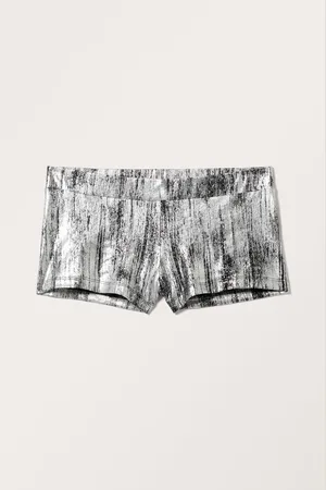 Monki Coated Mini Hotpants