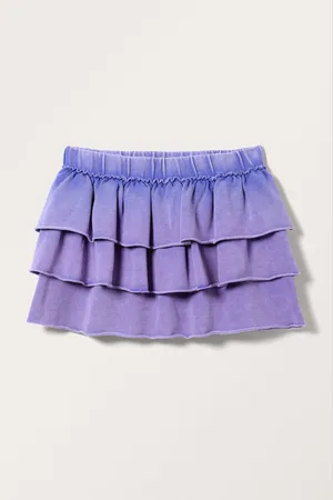 Monki Mini Ruffle Jersey Skirt