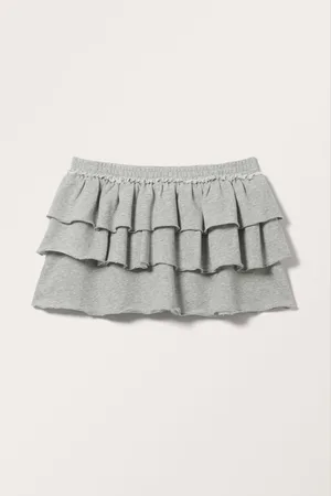 Monki Mini Ruffle Jersey Skirt