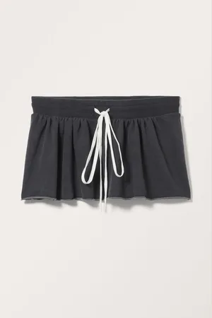 Monki Flouncy Tie Mini Skirt