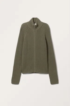 Monki Two-way zip cardigan