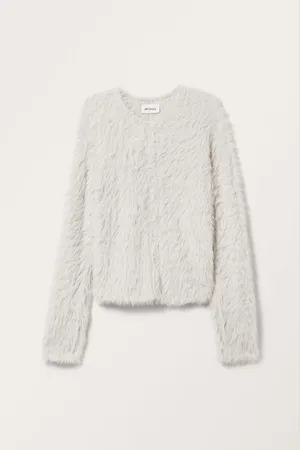 Monki Furry Knitted Cardigan