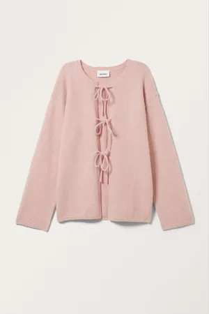 Monki Knitted Tie Cardigan