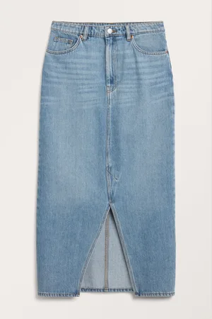 Monki Midi denim skirt
