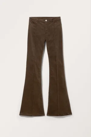 Monki Flared Velvet Trousers