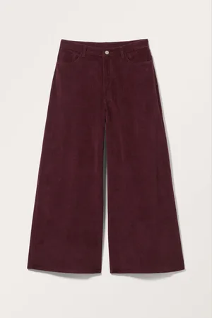 Monki Low Loose Corduroy Trousers