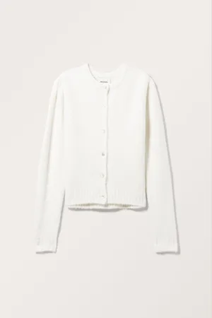 Monki Knitted Puffy Sleeve Cardigan