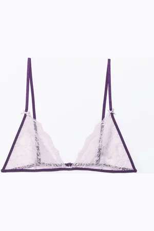 Monki Lace Contrasting Triangle Bra