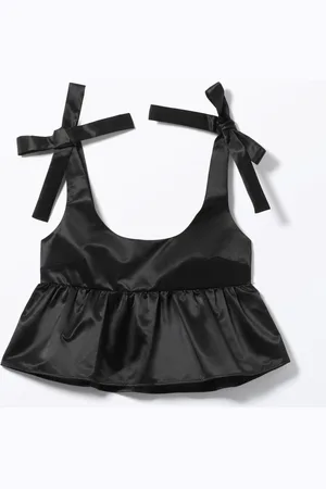 Monki Frilled Peplum Nylon Blouse