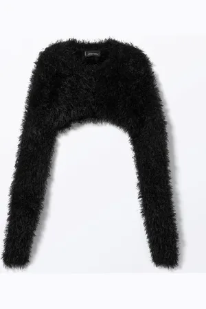 Monki Hairy Knitted Bolero Cardigan