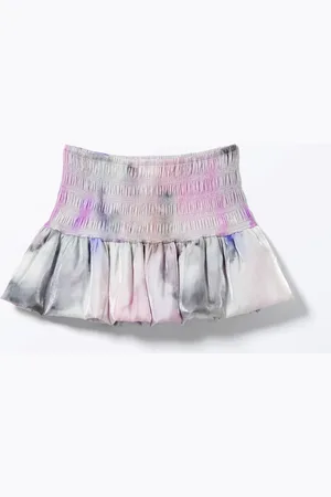 Monki Smocked Mini Balloon Skirt