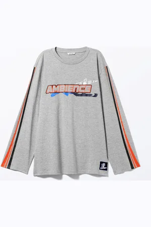 Monki Printed Long-Sleeved Oversized T-shirt Dress