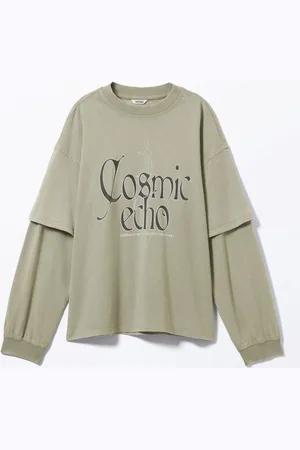 Monki Long-Sleeved Double-Layered Oversized T-shirt