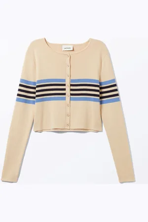 Monki Short Knitted Single-Breasted Cardigan