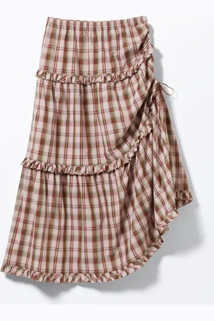 Monki Ruffled Tiered Cotton Skirt