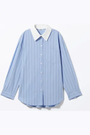 Monki Long-Sleeved Oversized Poplin Shirt