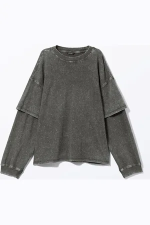 Monki Long-Sleeved Double-Layered Oversized T-shirt