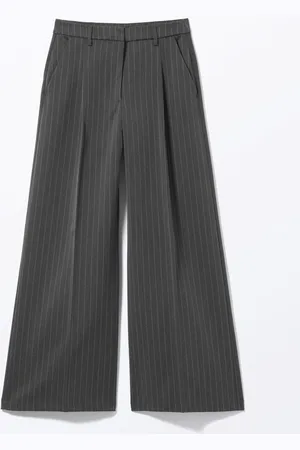 Monki Pleated High Waist Wide Leg Suiting Trousers