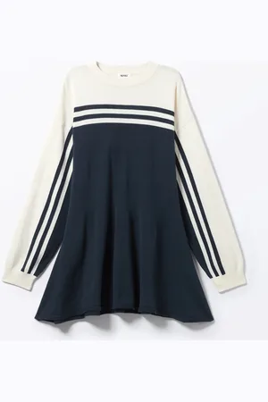 Monki Short Jacquard Knitted Long-Sleeved Dress