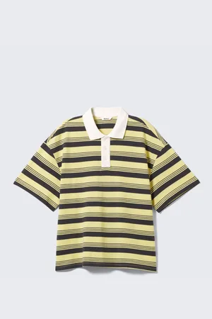 Monki Striped Relaxed Fit Polo Shirt