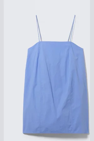 Monki Tie-Back Twill Mini Dress