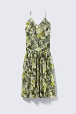 Monki Tiered Printed Cotton Maxi Dress