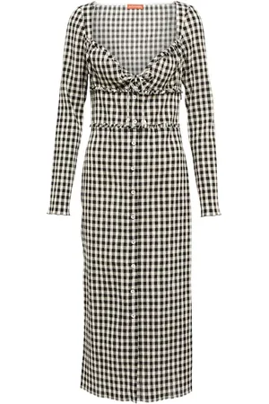 Altuzarra Himalia Gingham cotton and silk dress