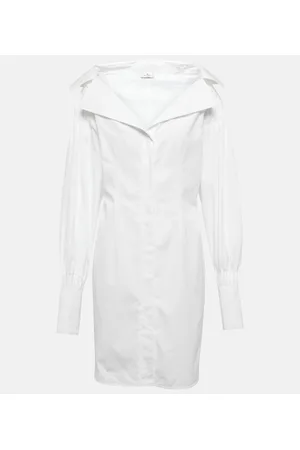 Etro Dame Hverdagskjoler - Off-shoulder cotton shirt minidress