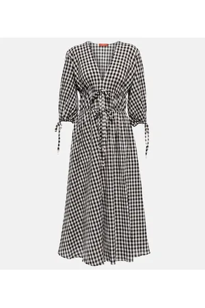 Altuzarra Donrine cotton-blend gingham maxi dress