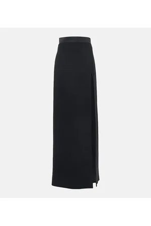 Miu Miu Side-split high-rise wool maxi skirt