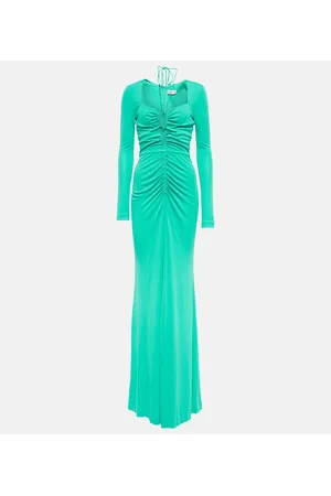 Rebecca Vallance Riccardo cutout ruched jersey gown