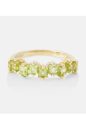 Suzanne Kalan 14kt gold ring with peridots