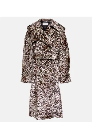 ALEXANDRE VAUTHIER Leopard-print velvet trench coat