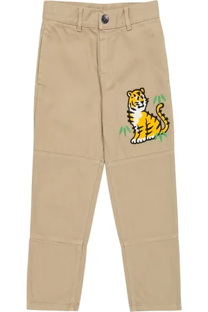 Kenzo Wide-leg cotton twill pants