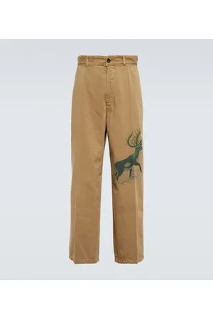 Incotex x Facetasm Printed wide-leg cotton pants