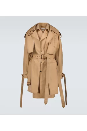 Alexander McQueen Herre Trenchcoats - Cotton gabardine trench coat