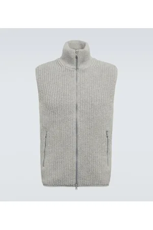 HERNO Knitted vest zip-up wool cardigan