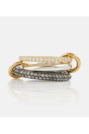 SPINELLI KILCOLLIN Scorpio 18kt gold linked rings with diamonds