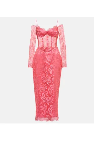 Rasario Corset lace midi dress