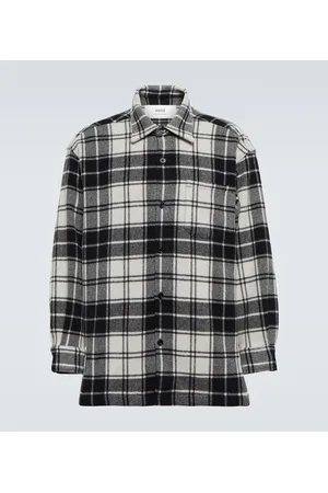 Ami Checked wool-blend jacket