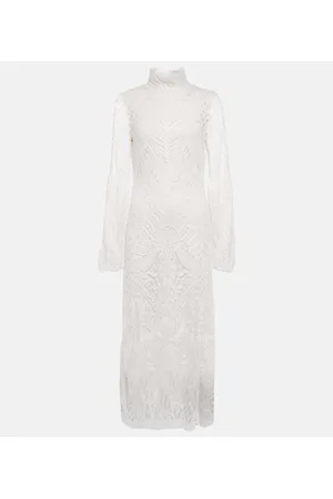 GALVAN Dame Midikjoler - Bridal Borghese backless lace midi dress