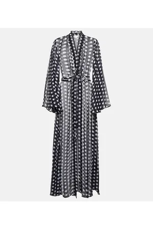 ALEXANDRA MIRO Betty polka-dot chiffon beach dress