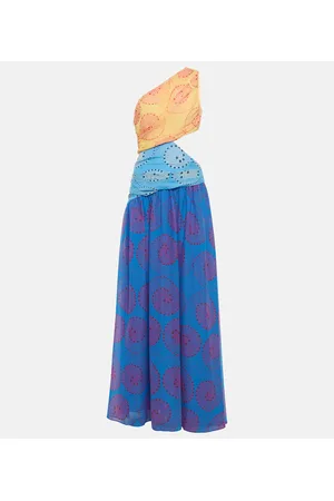 Staud Ashlyn one-shoulder chiffon maxi dress